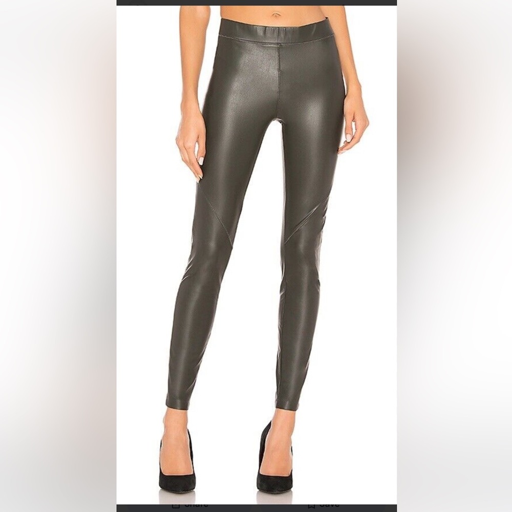 Evereve by David Lerner Black Leggings High-Waisted Faux Leather